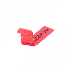 Plomberingsetikett New Generation 70x12 mm - Röd