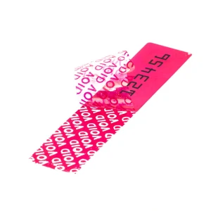 Plomberingsetikett 100x20 mm - Röd